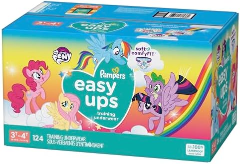 Pampers Training Pants - Easy Ups Girls & Boys - Size 4T-5T, 56 Count, My Little Pony Potty Underwear (Packaging May Vary)