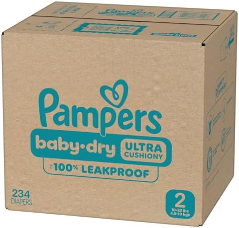 Pampers Diapers - Baby Dry - Size 1, 44 Count, Absorbent Disposable Infant Diaper (Packaging May Vary)