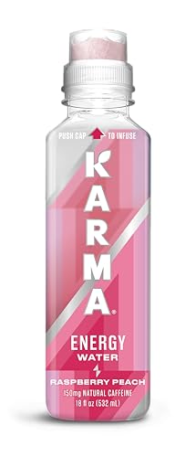 Karma Energy Drink – 12 Pack, Blueberry Watermelon Caffeinated Water with Cognizin® Nootropics, Vitamins &amp; Immune Support, Low Calorie
