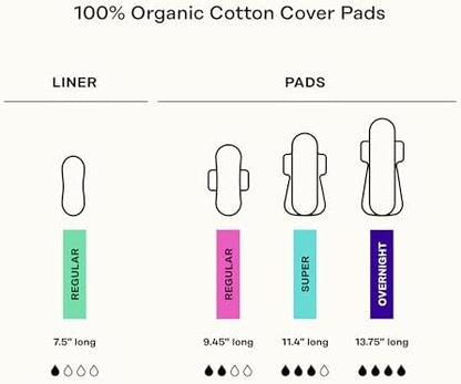The Honey Pot Company - Sanitary Pads for Women - Non-Herbal Regular Flow w/Wings - Organic Cotton Cover &amp; Ultra-Absorbent Pulp Core - Feminine Care - 20 ct