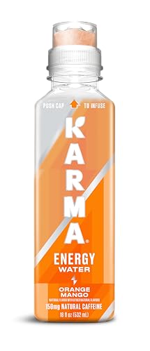 Karma Energy Drink – 12 Pack, Blueberry Watermelon Caffeinated Water with Cognizin® Nootropics, Vitamins &amp; Immune Support, Low Calorie