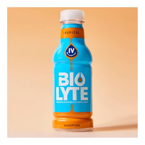 BIOLYTE Electrolyte Drink - Doctor-Formulated Hydration Drink, HSA &amp; FSA Electrolytes Water, Chemotherapy Must Haves for Women &amp; Men, Rehydration IV Liquid in a Bottle - Lemon Lime, 16 Fl Oz (12 Pack)