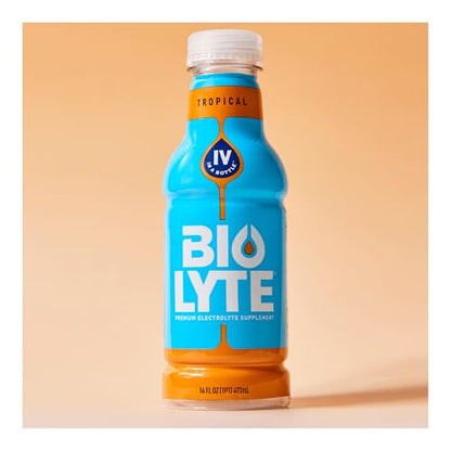 BIOLYTE Electrolyte Drink - Doctor-Formulated Hydration Drink, HSA &amp; FSA Electrolytes Water, Chemotherapy Must Haves for Women &amp; Men, Rehydration IV Liquid in a Bottle - Lemon Lime, 16 Fl Oz (12 Pack)
