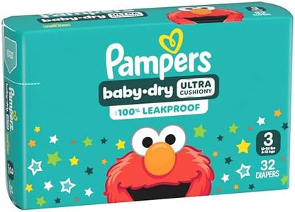 Pampers Diapers - Baby Dry - Size 1, 44 Count, Absorbent Disposable Infant Diaper (Packaging May Vary)