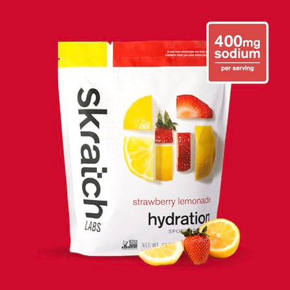 Skratch Labs Hydration Powder | Sport Drink Mix | Electrolytes Powder for Exercise, Endurance, and Performance | Lemon + Lime | 20 Servings | Non-GMO, Vegan, Kosher