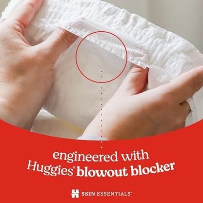 Huggies Size 2 Diapers, Skin Essentials Baby Diapers, Size 2 (12-18 lbs), 74 Count, Packaging May Vary