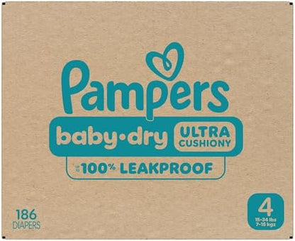 Pampers Diapers - Baby Dry - Size 1, 44 Count, Absorbent Disposable Infant Diaper (Packaging May Vary)