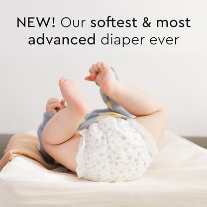 Baby Diapers - Size 1 (4-11 lbs), Half-Monthly Supply (72 Count), Leak Protection, Skin-Friendly, Ultrasoft, Perfume- &amp; Chlorine-Free, Hypoallergenic, Dermatologist Tested, Oeko-TEX®