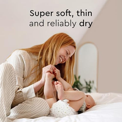 Baby Diapers - Size 1 (4-11 lbs), Half-Monthly Supply (72 Count), Leak Protection, Skin-Friendly, Ultrasoft, Perfume- &amp; Chlorine-Free, Hypoallergenic, Dermatologist Tested, Oeko-TEX®