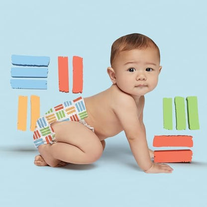 Hello Bello Premium Diapers Size 2, Happy Camper &amp; Live Leaf Love Designs, 74ct Club Box