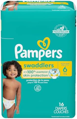 Pampers Baby Diapers - Swaddlers - Size 0, 84 Count, Ultra Absorbent Disposable Newborn Diaper