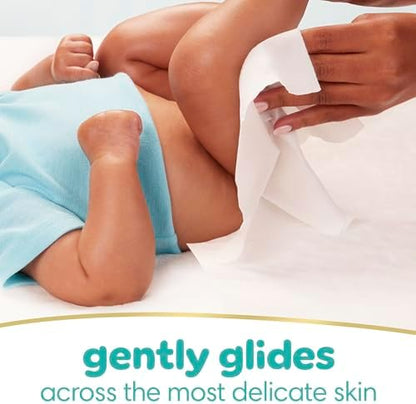 Pampers Baby Wipes, Sensitive, Water Based Wipe, Clinically Proven, Hypoallergenic, and Unscented for Babies, 336 Wipes Total (4 Flip-Top Packs)