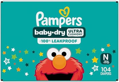 Pampers Diapers - Baby Dry - Size 1, 44 Count, Absorbent Disposable Infant Diaper (Packaging May Vary)