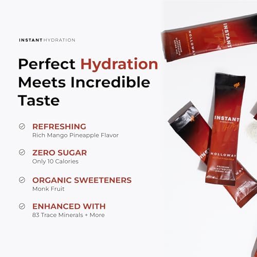 Instant Hydration Electrolytes Powder Packets - Raspberry Electrolyte Drink Mix - Zero Sugar - Keto, Vegan, Gluten-Free, Non-GMO - Boost Recovery, Brain Health, Muscle &amp; Tissue Support- 30 Sticks