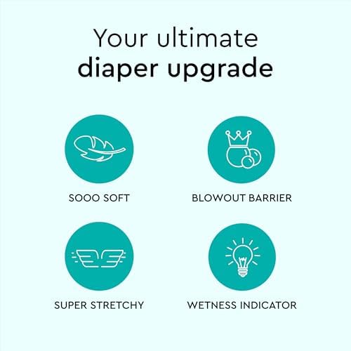 Baby Diapers - Size 1 (4-11 lbs), Half-Monthly Supply (72 Count), Leak Protection, Skin-Friendly, Ultrasoft, Perfume- &amp; Chlorine-Free, Hypoallergenic, Dermatologist Tested, Oeko-TEX®