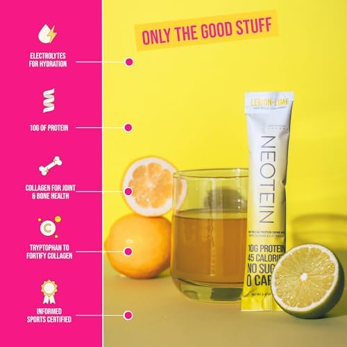 Electrolyte Powder Packets, Protein Powder with 10g Protein &amp; Collagen - Hydration Packets - Zero Sugar, NO Fillers, NO Carbs | Variety Pack | 40 Calories | Keto &amp; Paleo | Pack of 24