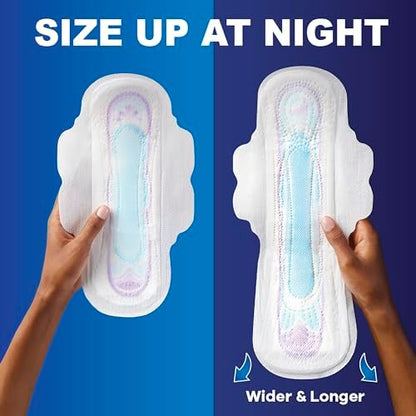 Always Ultra Thin Pads with Wings, Size 2, Long Super, 58 Count