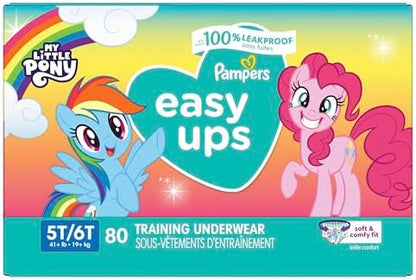 Pampers Training Pants - Easy Ups Girls &amp; Boys - Size 4T-5T, 56 Count, My Little Pony Potty Underwear (Packaging May Vary)