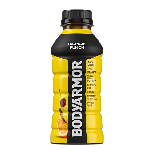 BODYARMOR Sports Drink Sports Beverage, Blue Raspberry, Natural Flavors With Vitamins, Potassium-Packed Electrolytes, No Preservatives, Perfect For Athletes, 12 ounce (Pack of 8)