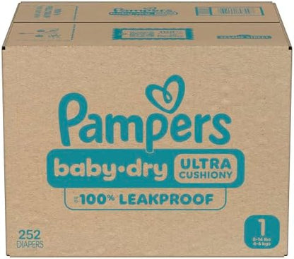 Pampers Diapers - Baby Dry - Size 1, 44 Count, Absorbent Disposable Infant Diaper (Packaging May Vary)