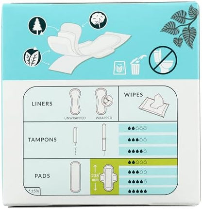 Natracare Cotton Natural Feminine Ultra Pads Regular With Wings By Natracare, 14 Ea, 14 Count