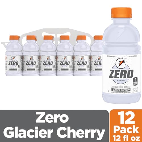 Gatorade Thirst Quencher Zero Sugar Sports Drink, Fruit Punch, 12oz Bottles, 12 Pack, Electrolytes for Rehydration