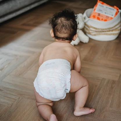 Pura Hypoallergenic Diapers, Size 1 (4-11 lbs), Newborn, Totally Chlorine Free, Wetness Indicator, Suitable for Sensitive Skin, Soft Organic Cotton Comfort, Overnight, 1 Pack of 32 Baby Diapers