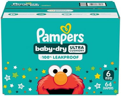 Pampers Diapers - Baby Dry - Size 1, 44 Count, Absorbent Disposable Infant Diaper (Packaging May Vary)