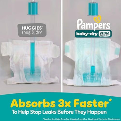 Pampers Diapers - Baby Dry - Size 1, 44 Count, Absorbent Disposable Infant Diaper (Packaging May Vary)