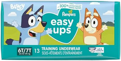 Pampers Training Pants - Easy Ups Boys &amp; Girls Bluey - Size 2T-3T, 140 Count, Children's Potty Underwear (Packaging May Vary)