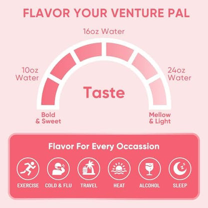 Venture Pal Sugar Free Electrolyte Powder Packets - Liquid Daily IV Hydration Packets | Electrolytes Drink Mix with 5 Vitamins &amp; 7 Electrolytes | Keto Friendly | Non-GMO | Certified Vegan | 16 Sticks