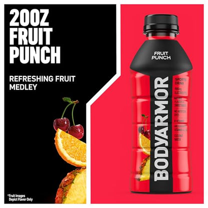 BODYARMOR Sports Drink Sports Beverage, Blue Raspberry, Natural Flavors With Vitamins, Potassium-Packed Electrolytes, No Preservatives, Perfect For Athletes, 12 ounce (Pack of 8)
