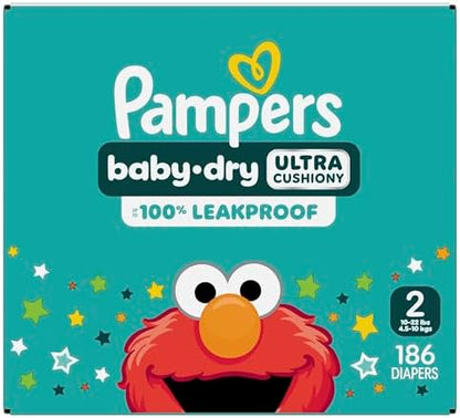 Pampers Diapers - Baby Dry - Size 1, 44 Count, Absorbent Disposable Infant Diaper (Packaging May Vary)
