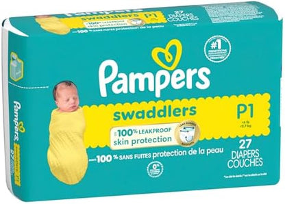 Pampers Baby Diapers - Swaddlers - Size 0, 84 Count, Ultra Absorbent Disposable Newborn Diaper