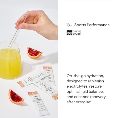 THORNE - Daily Electrolytes - Zero Sugar &amp; Low-Calorie Electrolyte Drink Mix - Naturally Flavored &amp; Sweetened - NSF Certified for Sport - Variety - 30 Stick Packs