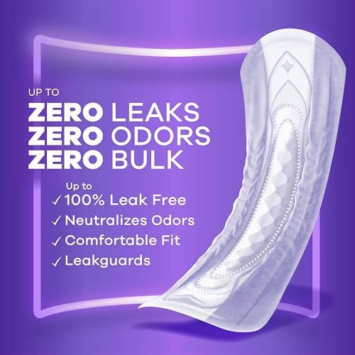 Always Discreet Adult Incontinence Pads for Women, Extra Heavy Absorbency, Regular Length, Postpartum Pads, 66 Count (2 Packs of 33)
