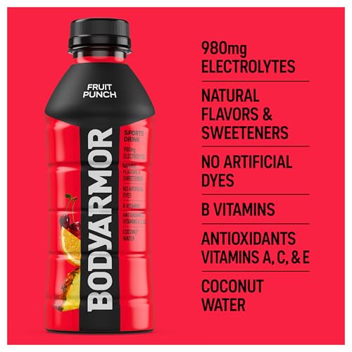 BODYARMOR Sports Drink Sports Beverage, Blue Raspberry, Natural Flavors With Vitamins, Potassium-Packed Electrolytes, No Preservatives, Perfect For Athletes, 12 ounce (Pack of 8)