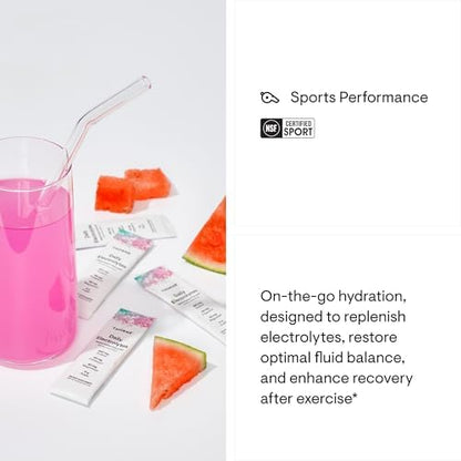 THORNE - Daily Electrolytes - Zero Sugar &amp; Low-Calorie Electrolyte Drink Mix - Naturally Flavored &amp; Sweetened - NSF Certified for Sport - Variety - 30 Stick Packs