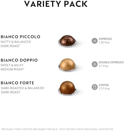 Nespresso Capsules Vertuo, Variety Pack, Medium and Dark Roast Coffee, 30 Count Coffee Pods, Brews 7.8 oz.