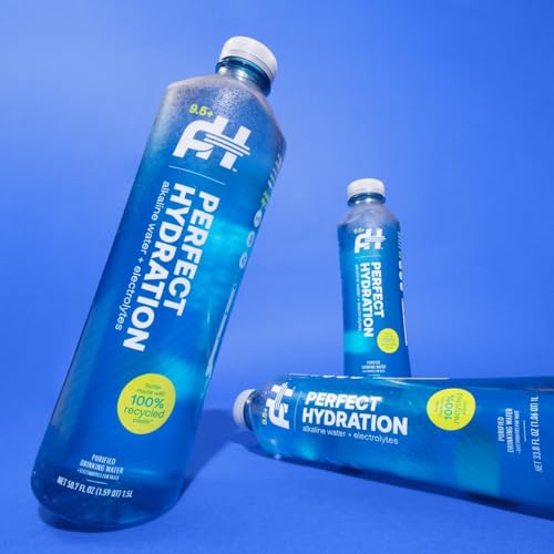 Perfect Hydration 9.5+ pH Alkaline Drinking Water, 20-Ounce Bottle, Made in the USA, Case of 24