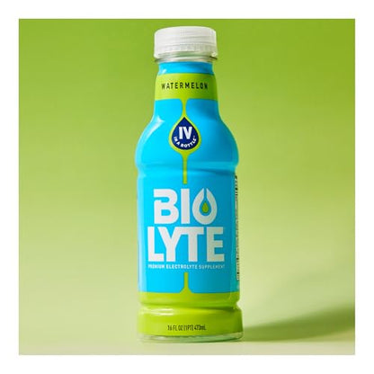 BIOLYTE Electrolyte Drink - Doctor-Formulated Hydration Drink, HSA &amp; FSA Electrolytes Water, Chemotherapy Must Haves for Women &amp; Men, Rehydration IV Liquid in a Bottle - Lemon Lime, 16 Fl Oz (12 Pack)