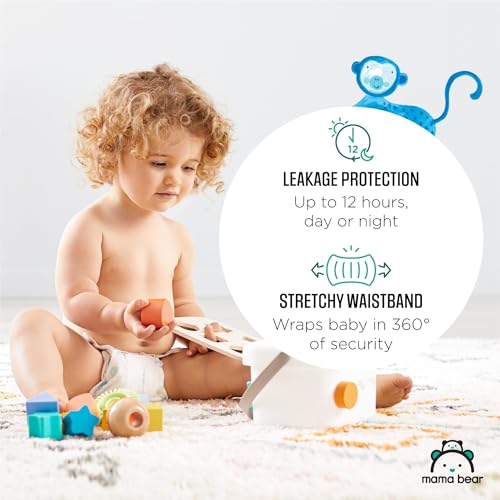 Amazon Brand - Mama Bear Gentle Touch Diapers, Size 1, 200 Count (4 packs of 50)