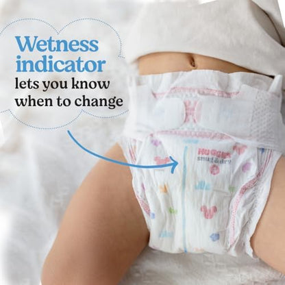 Huggies Size 1 Diapers, Snug &amp; Dry Newborn Diapers, Size 1 (8-14 lbs), 128 Count, Packaging May Vary