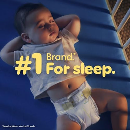 Pampers ZZZ Overnight Diapers, Size 4 (22-37 lbs), 58 Count, Nighttime Protection Disposable Baby Diaper, Night Time Leak and Skin Protection