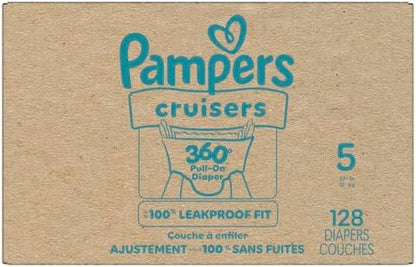 Pampers Diapers - Cruisers 360 - Size 4, 144 Count, Babyproof up to 100% Leakproof Pull-On Diaper