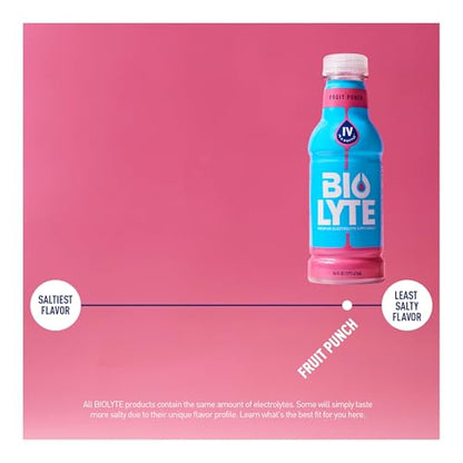 BIOLYTE Electrolyte Drink - Doctor-Formulated Hydration Drink, HSA &amp; FSA Electrolytes Water, Chemotherapy Must Haves for Women &amp; Men, Rehydration IV Liquid in a Bottle - Lemon Lime, 16 Fl Oz (12 Pack)