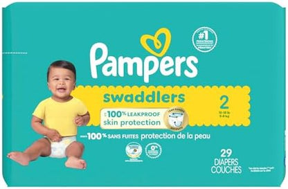 Pampers Baby Diapers - Swaddlers - Size 0, 84 Count, Ultra Absorbent Disposable Newborn Diaper