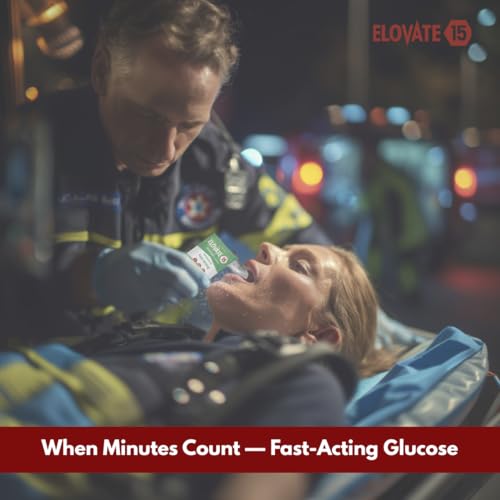 Fast-Acting Glucose Packets - Quick Dissolving, Gluten-Free 15g of Glucose Powder for Sugar &amp; Energy Dips - Oral Dextrose Powder for Kids &amp; Adults, 12 Slimpaks, Orange