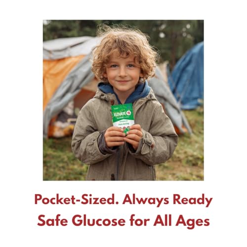 Fast-Acting Glucose Packets - Quick Dissolving, Gluten-Free 15g of Glucose Powder for Sugar &amp; Energy Dips - Oral Dextrose Powder for Kids &amp; Adults, 12 Slimpaks, Orange