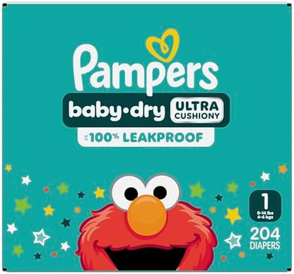 Pampers Diapers - Baby Dry - Size 1, 44 Count, Absorbent Disposable Infant Diaper (Packaging May Vary)
